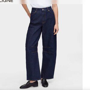 ALIGNE - Mid Rise Rigid Barrel Jeans
